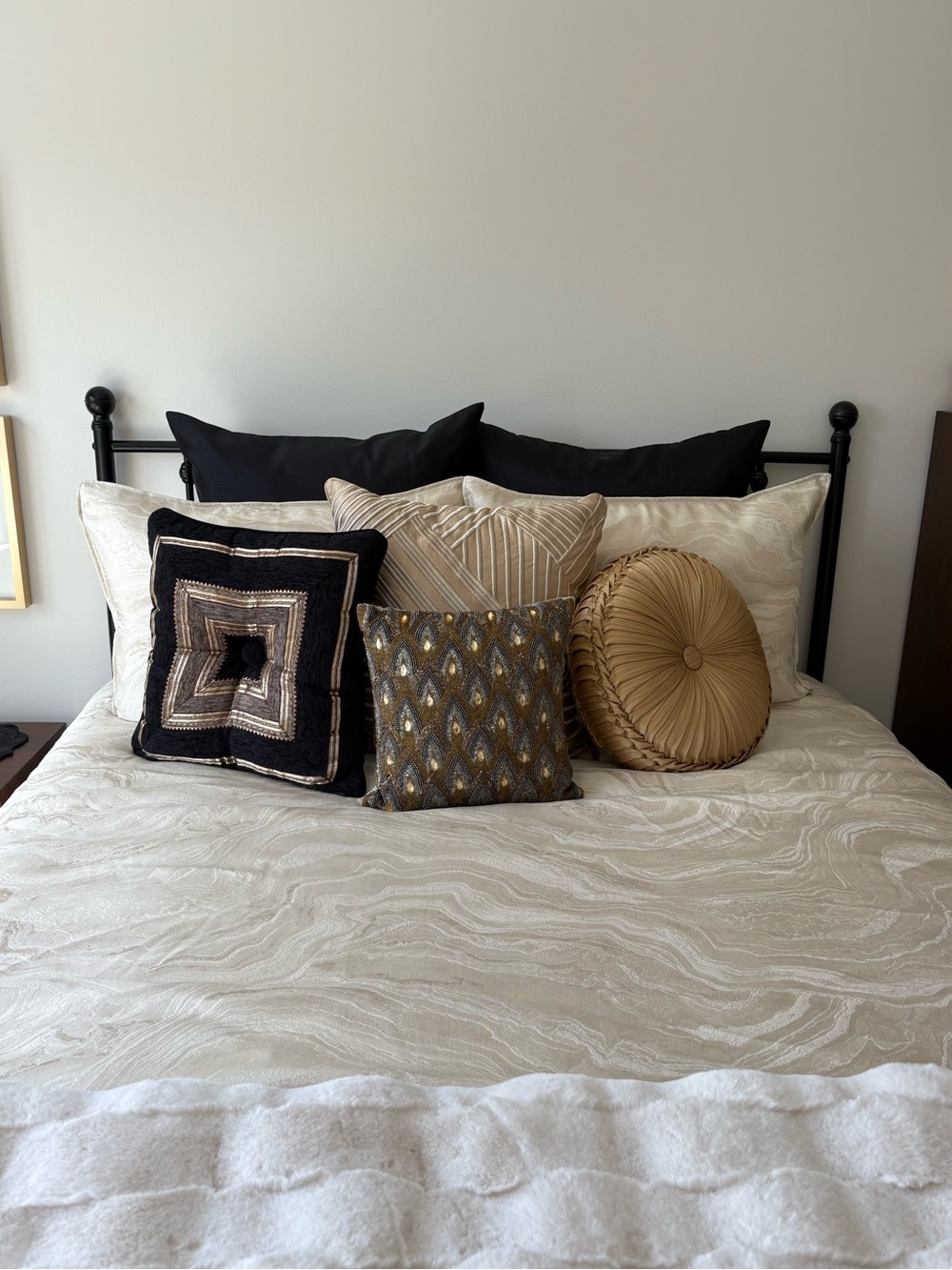 Hotel Collection Glint Pleated Decorative Pillow in Gold - Picture 8 of 8